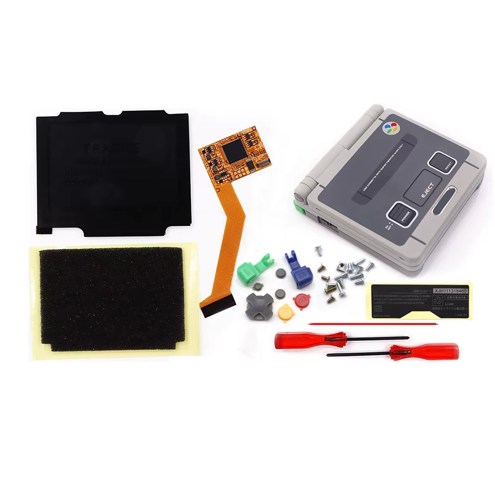 For GBA SP 10Levels Brightness V2 IPS Backlight Backlit LCD Mod for Gameboy Advance SP GBA SP with Pre-Trim Housing Shell