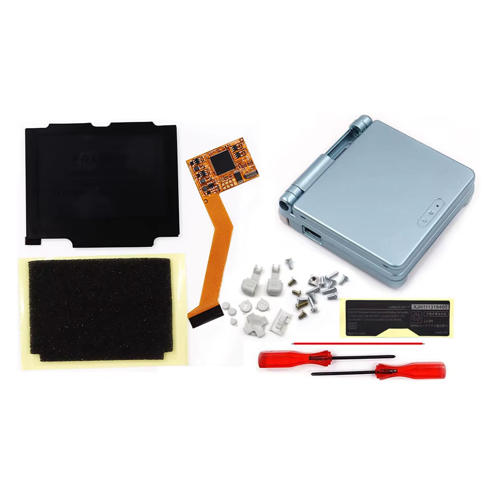 For GBA SP 10Levels Brightness V2 IPS Backlight Backlit LCD Mod for Gameboy Advance SP GBA SP with Pre-Trim Housing Shell
