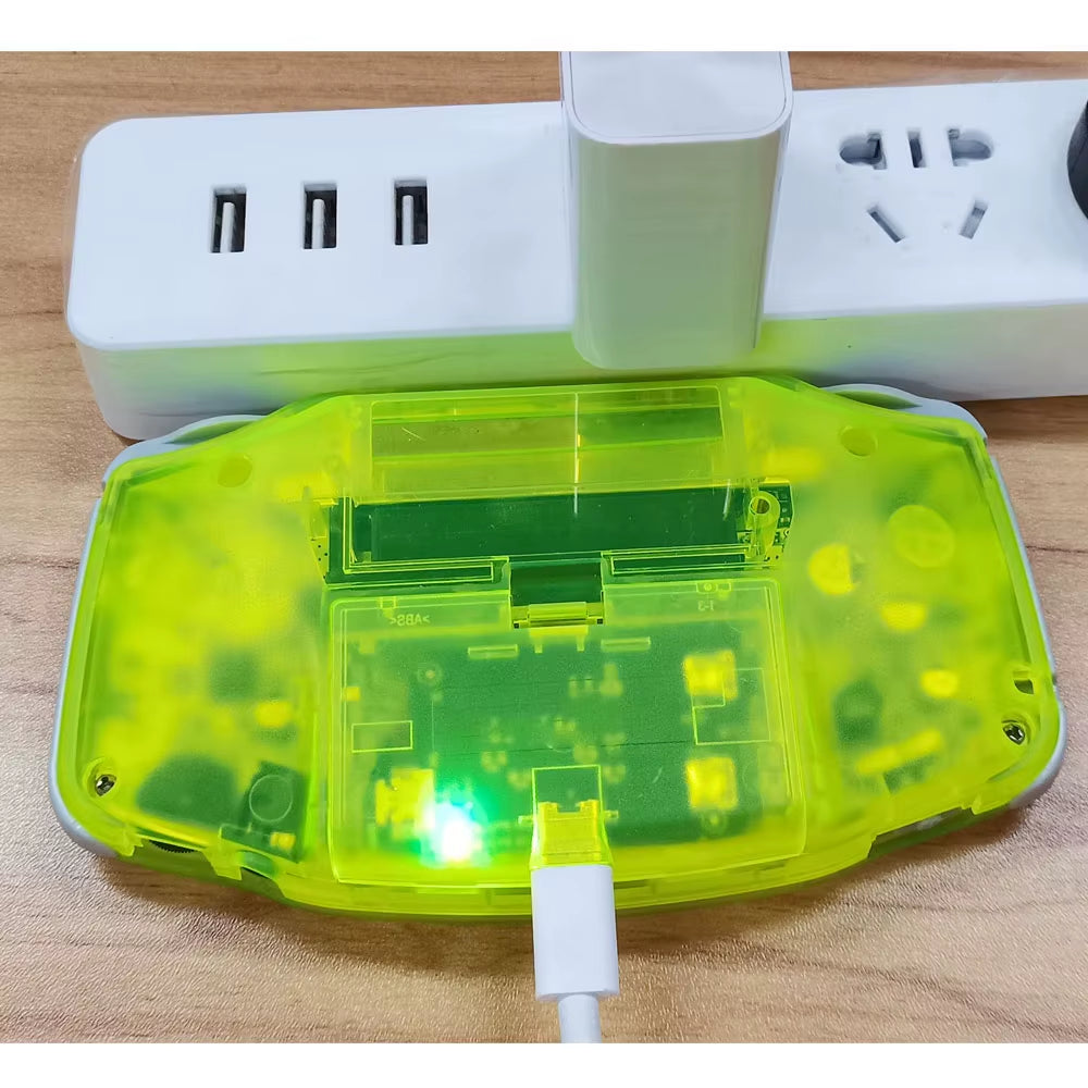 Drop in GBA IPS V5 LCD Screen Shell Kits W/1800Mah Rechargeable Built-In Lithium Battery for Gameboy Advance