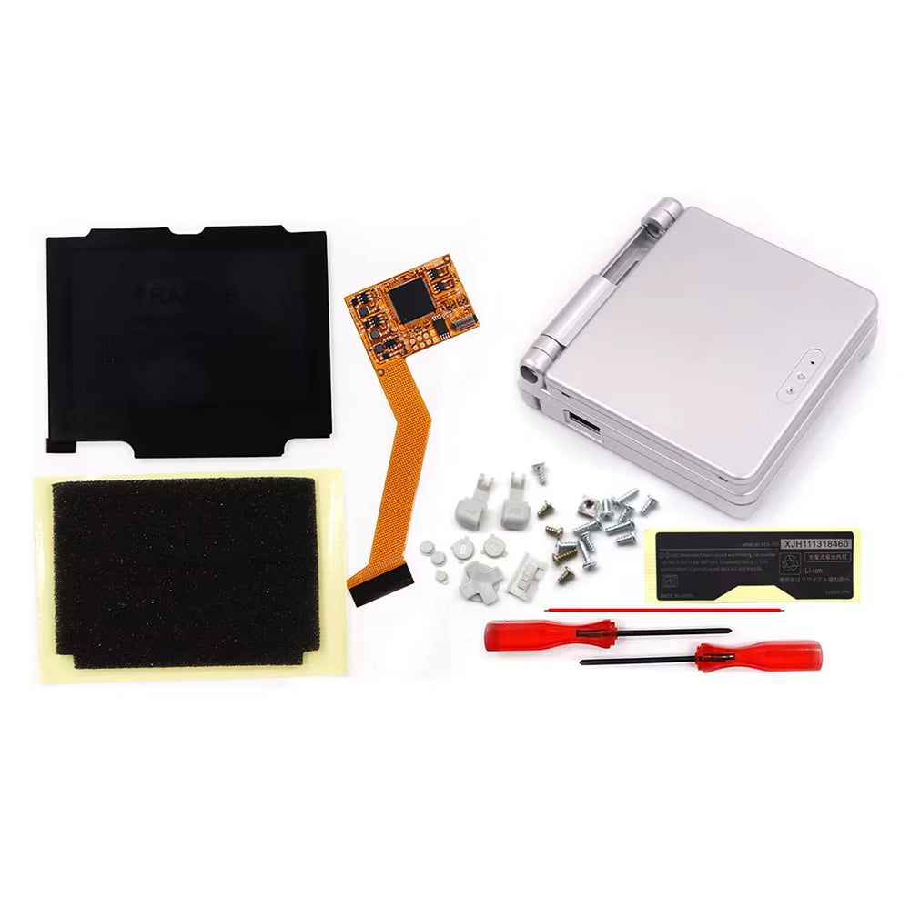 For GBA SP 10Levels Brightness V2 IPS Backlight Backlit LCD Mod for Gameboy Advance SP GBA SP with Pre-Trim Housing Shell