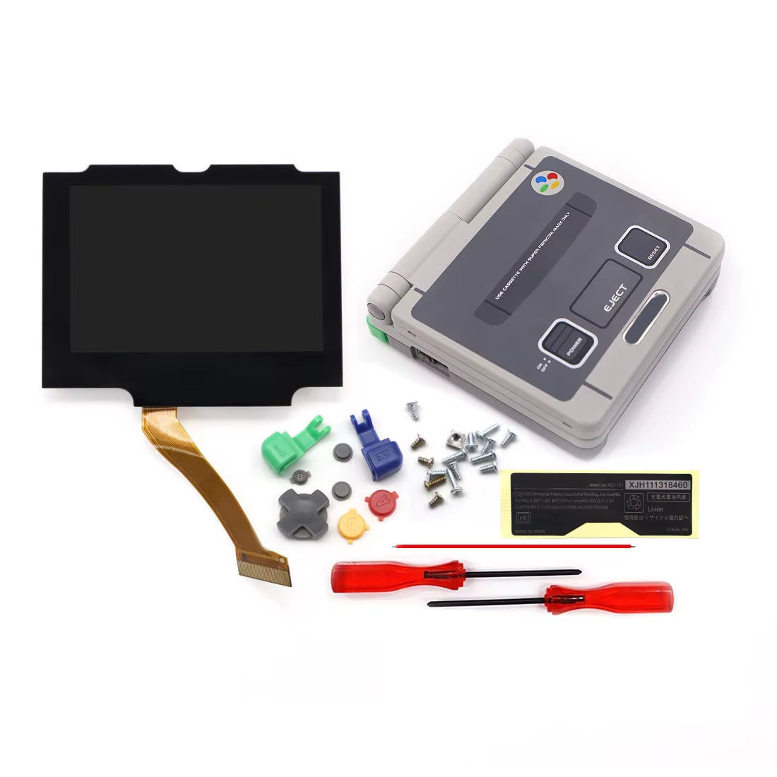 V5 Laminated GBA IPS Backlight LCD Screen Kits with Shell for Gameboy Advance SP Console NO NEED CUT Easy to Install