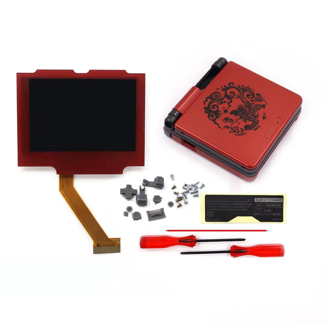 V5 Laminated GBA IPS Backlight LCD Screen Kits with Shell for Gameboy Advance SP Console NO NEED CUT Easy to Install