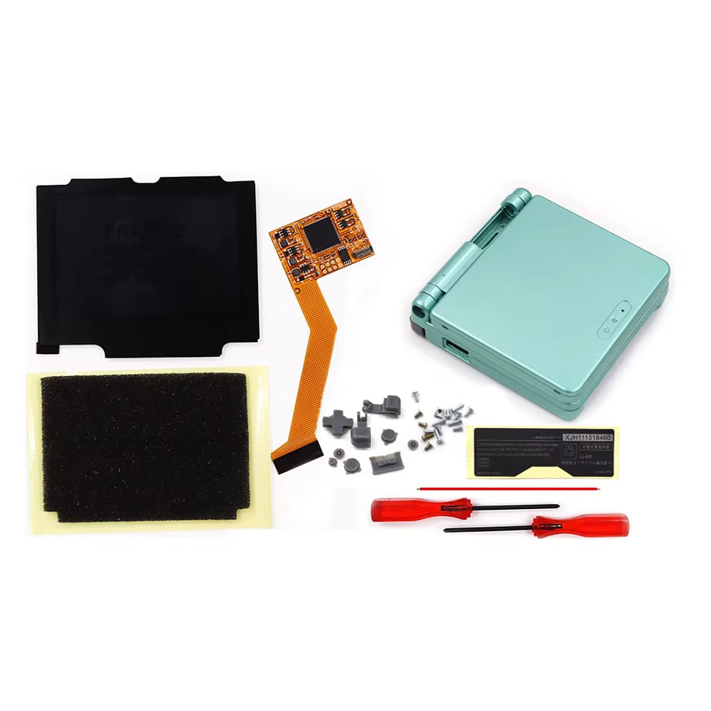 For GBA SP 10Levels Brightness V2 IPS Backlight Backlit LCD Mod for Gameboy Advance SP GBA SP with Pre-Trim Housing Shell