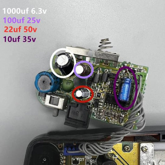 Sega Game Gear Capacitor Replacement Set - Motherboard Repair Kit