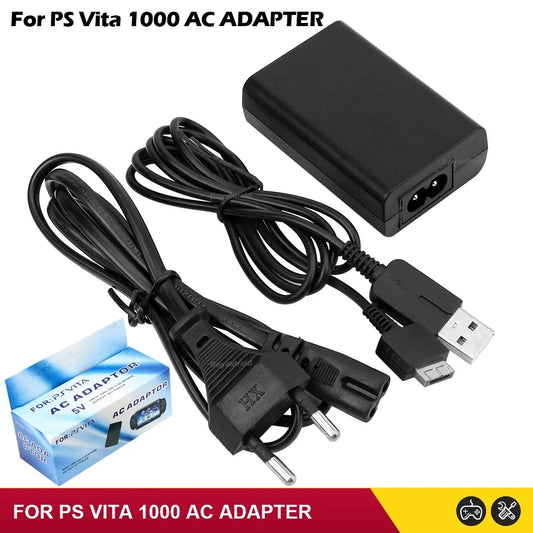 PS Vita Charger - 5V AC Adapter with USB Cable for PSV 1000