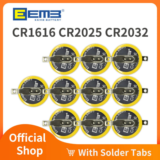 Game Boy Battery 10-Pack - CR1616/CR2025/CR2032 with Solder Tabs