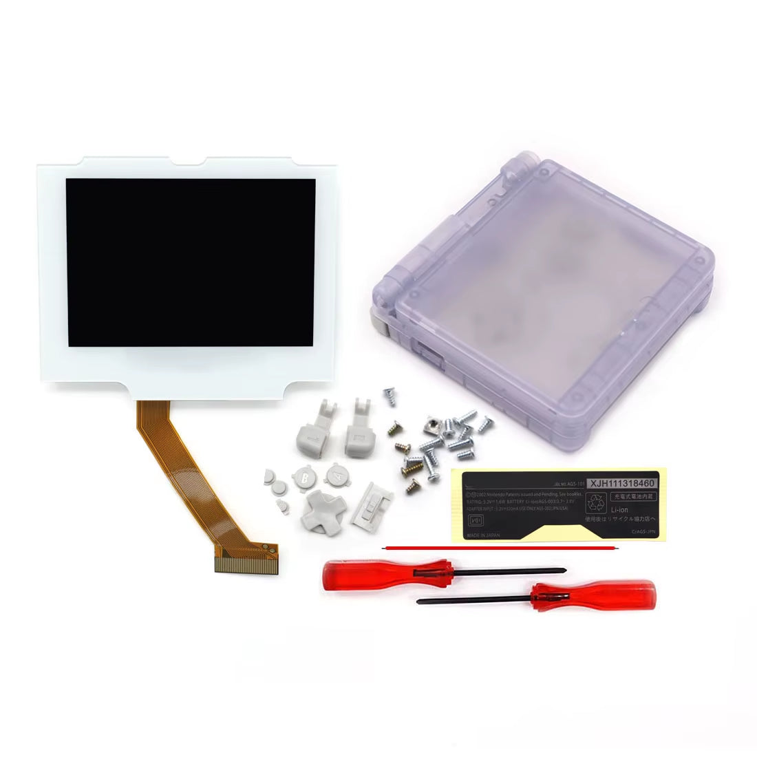 V5 Laminated GBA IPS Backlight LCD Screen Kits with Shell for Gameboy Advance SP Console NO NEED CUT Easy to Install