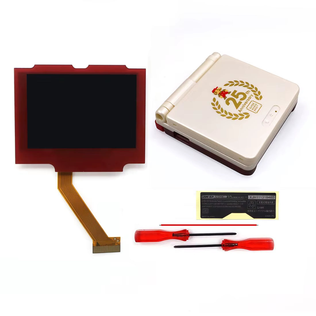 V5 Laminated GBA IPS Backlight LCD Screen Kits with Shell for Gameboy Advance SP Console NO NEED CUT Easy to Install