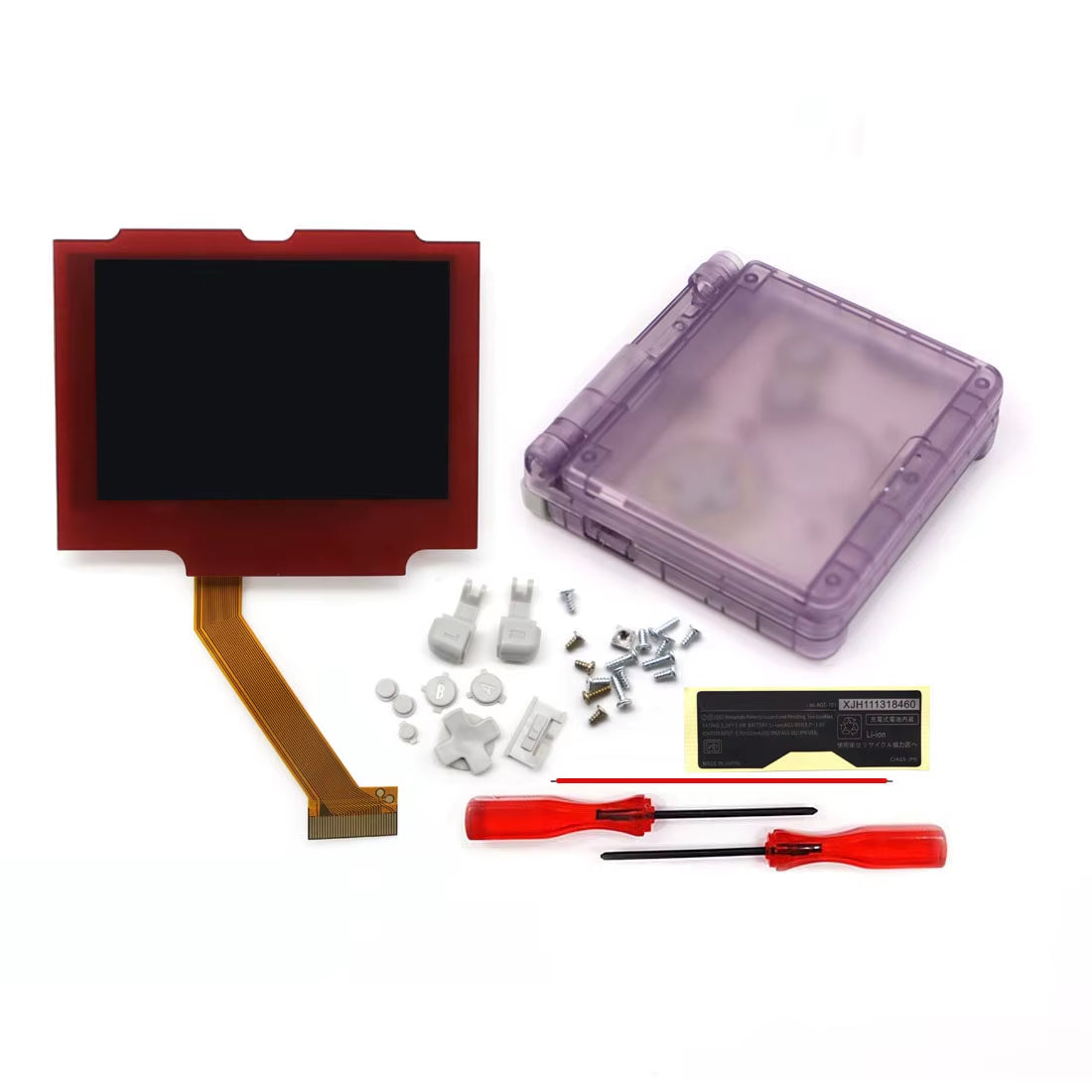V5 Laminated GBA IPS Backlight LCD Screen Kits with Shell for Gameboy Advance SP Console NO NEED CUT Easy to Install