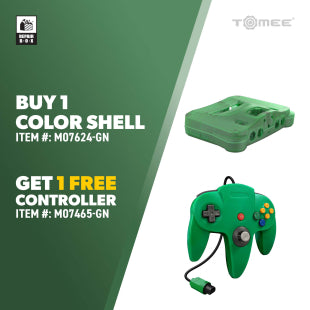 N64 Controller + Console Shell Bundle - Green