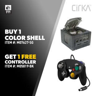 Gamecube Controller + Console Shell Bundle - Black