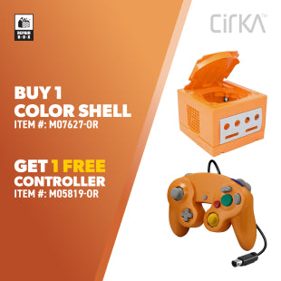 Gamecube Controller + Console Shell Bundle - Spice Orange