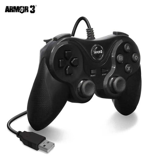 PS3 / PC Wired Controller Black Armor 3