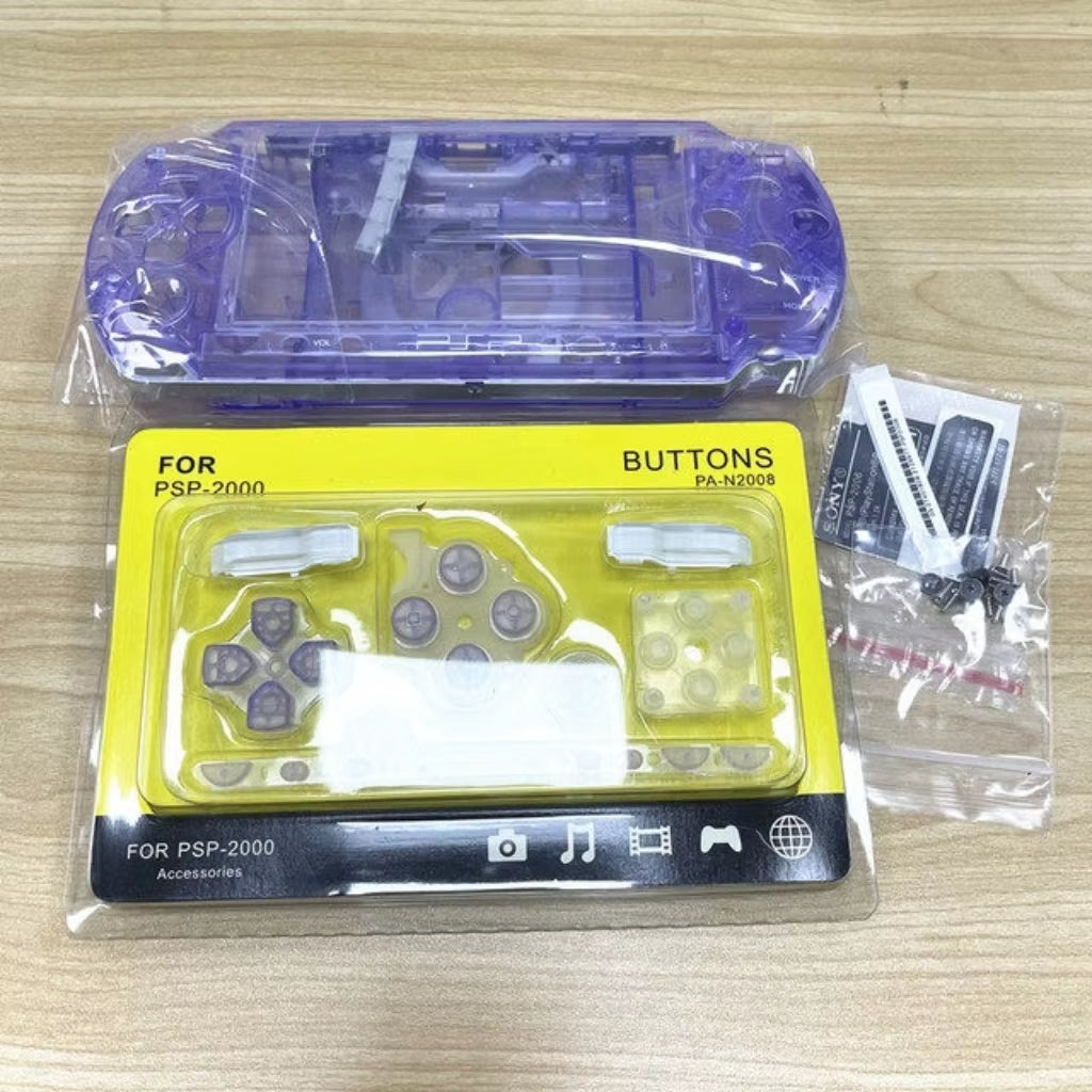 Crystal Colors for PSP2000 PSP 2000 2006 Game Console Shell Replacement Full Housing Cover Case with Button Kit