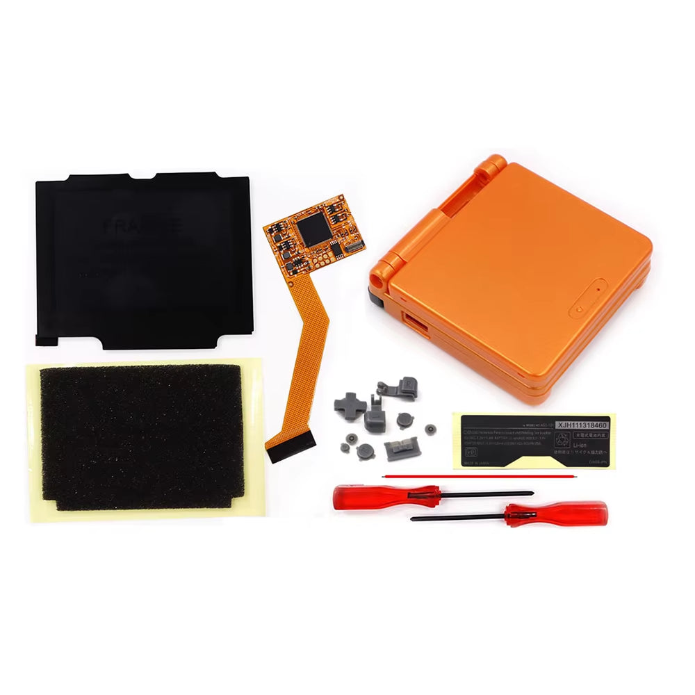 For GBA SP 10Levels Brightness V2 IPS Backlight Backlit LCD Mod for Gameboy Advance SP GBA SP with Pre-Trim Housing Shell