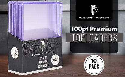 Platinum Protectors Premium Toploaders for Trading Cards - 100 pt