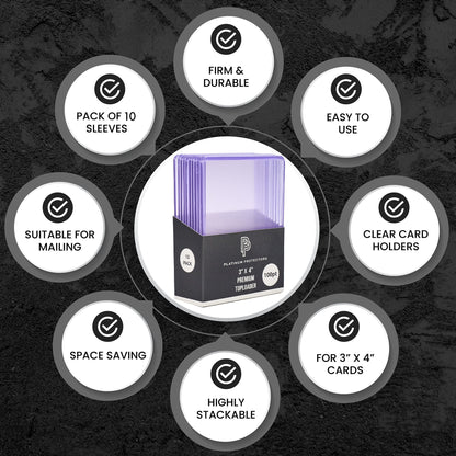 Platinum Protectors Premium Toploaders for Trading Cards - 100 pt