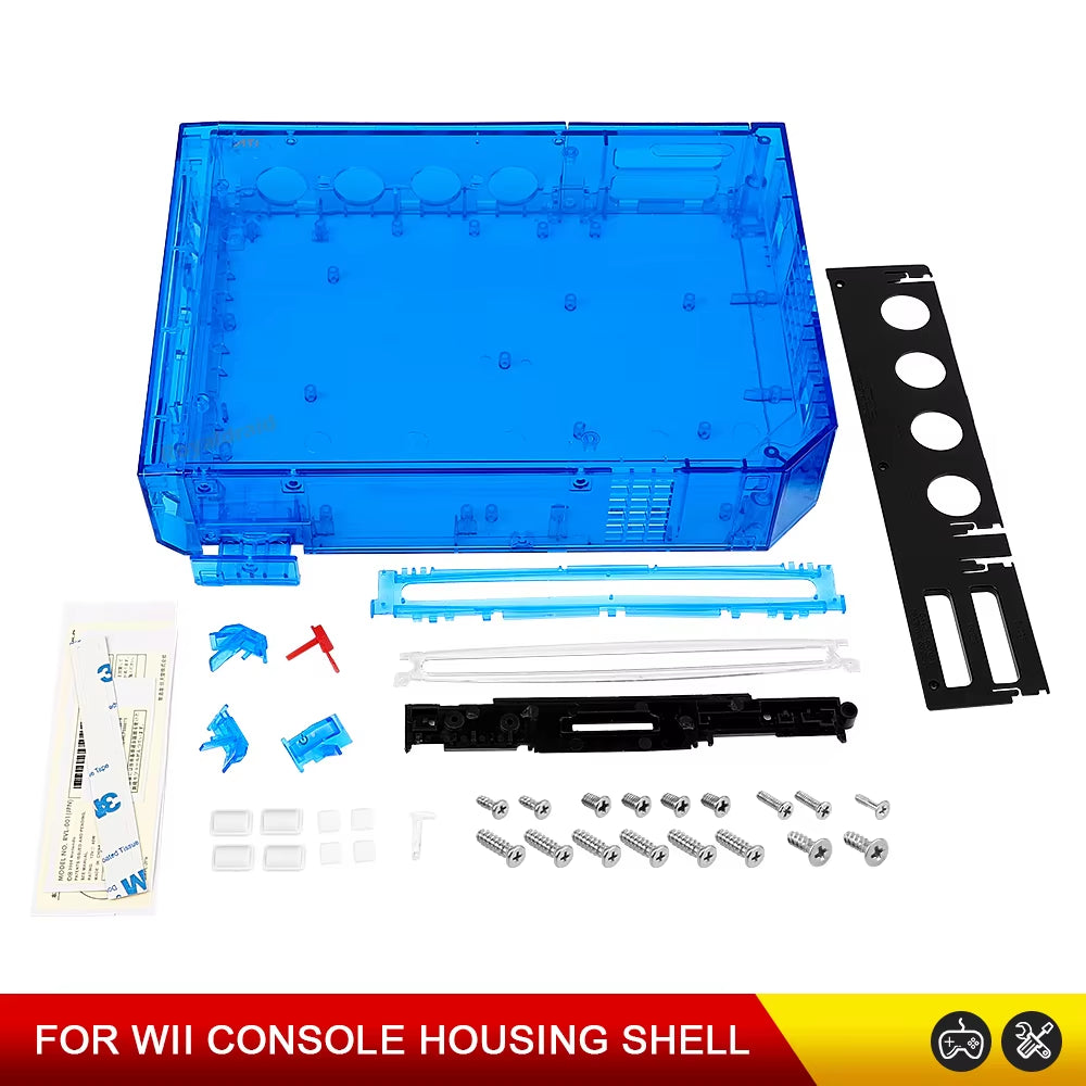 9 Colors with Retail Packing Cover Full Set Housing Shell Replacement Parts for Wii Game Console Repair Case with Buttons