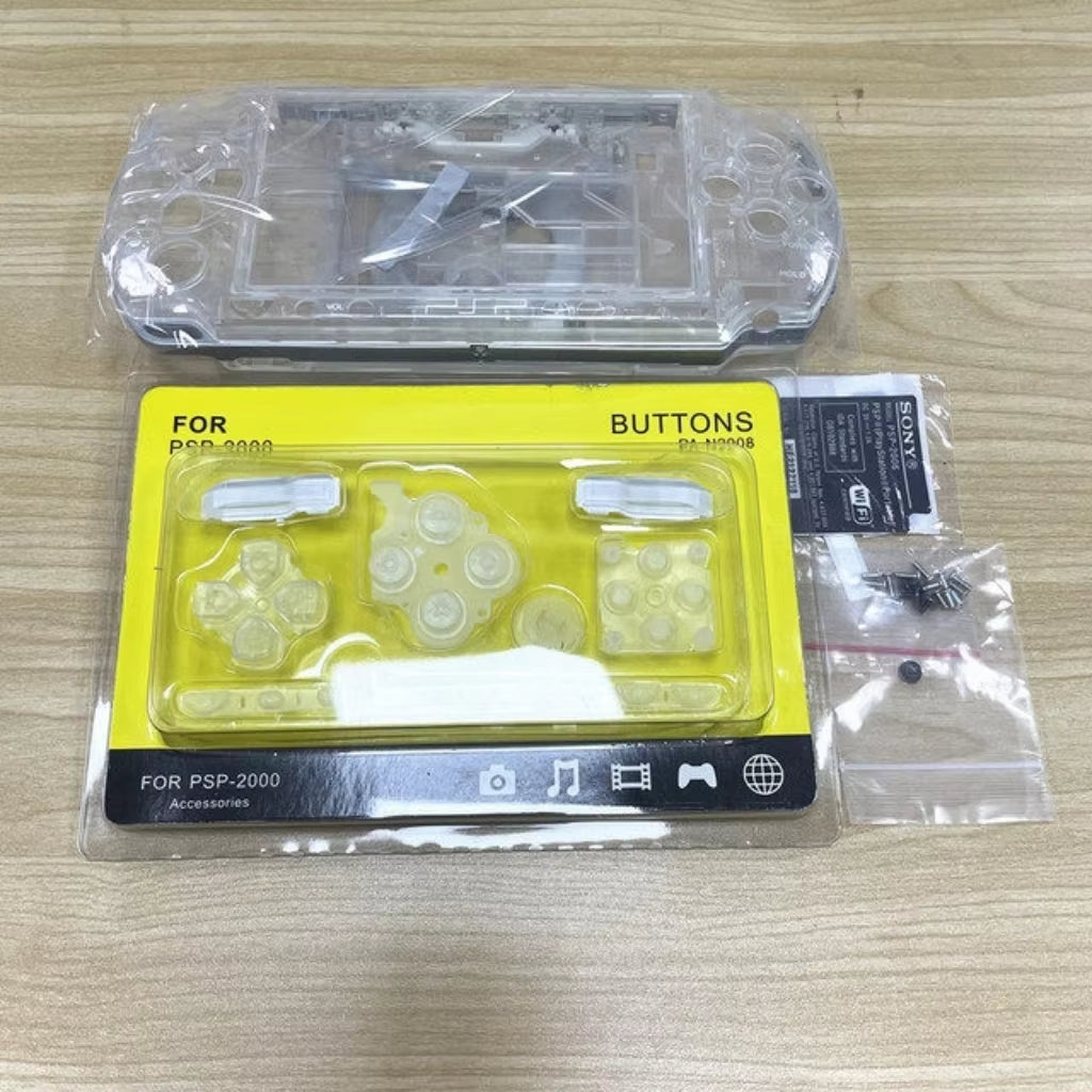 Crystal Colors for PSP2000 PSP 2000 2006 Game Console Shell Replacement Full Housing Cover Case with Button Kit