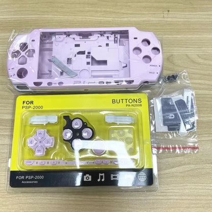 Crystal Colors for PSP2000 PSP 2000 2006 Game Console Shell Replacement Full Housing Cover Case with Button Kit