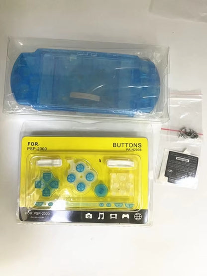 Crystal Colors for PSP2000 PSP 2000 2006 Game Console Shell Replacement Full Housing Cover Case with Button Kit