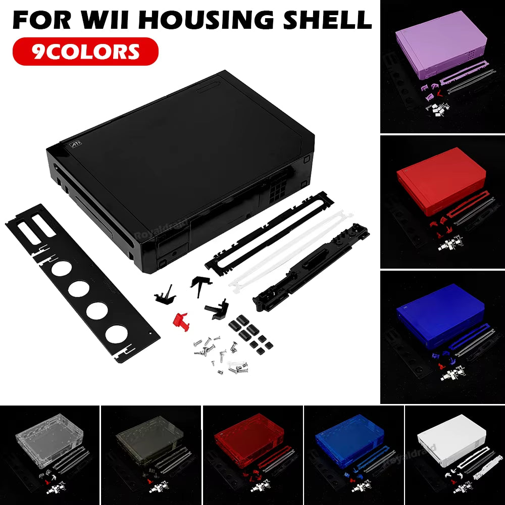 9 Colors with Retail Packing Cover Full Set Housing Shell Replacement Parts for Wii Game Console Repair Case with Buttons