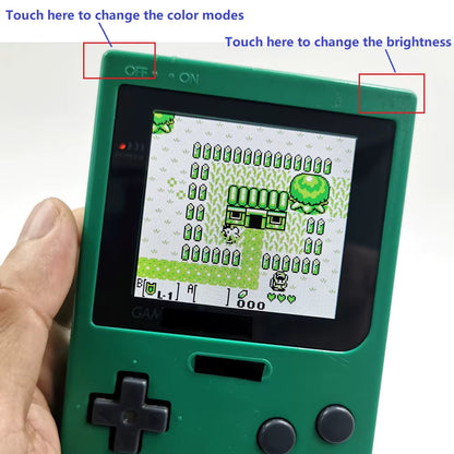 GBP Q5 Larger IPS Screen Display Build in OSD for Gameboy Pocket 8 Color Retro Pixel Screen Mod Kits with Shell