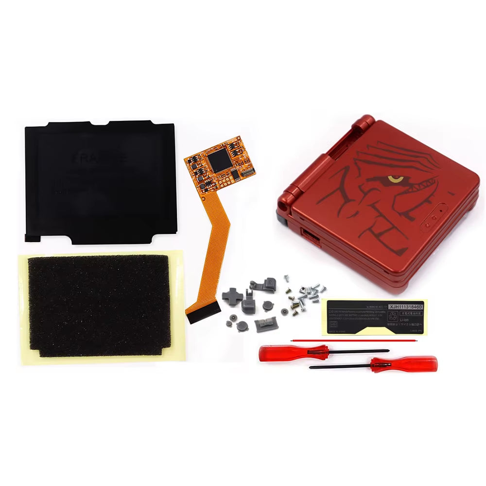 For GBA SP 10Levels Brightness V2 IPS Backlight Backlit LCD Mod for Gameboy Advance SP GBA SP with Pre-Trim Housing Shell