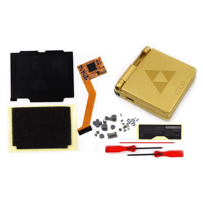 For GBA SP 10Levels Brightness V2 IPS Backlight Backlit LCD Mod for Gameboy Advance SP GBA SP with Pre-Trim Housing Shell