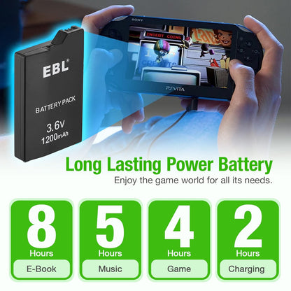 3.6V Lithium Ion Rechargeable Battery Pack 1200Mah（Real Capacity） Replacement Battery Compatible with Sony PSP 2000/3000 PSP-S110 Console