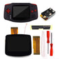 Drop in GBA IPS V5 LCD Screen Shell Kits W/1800Mah Rechargeable Built-In Lithium Battery for Gameboy Advance