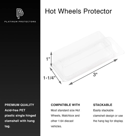 Platinum Protectors for Hot Wheels & Matchbox Mainline Loose Cars