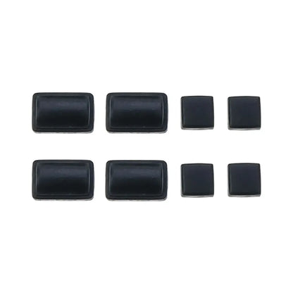Wii Console Rubber Feet Cover Set Black - Silicone Screw Dust Covers