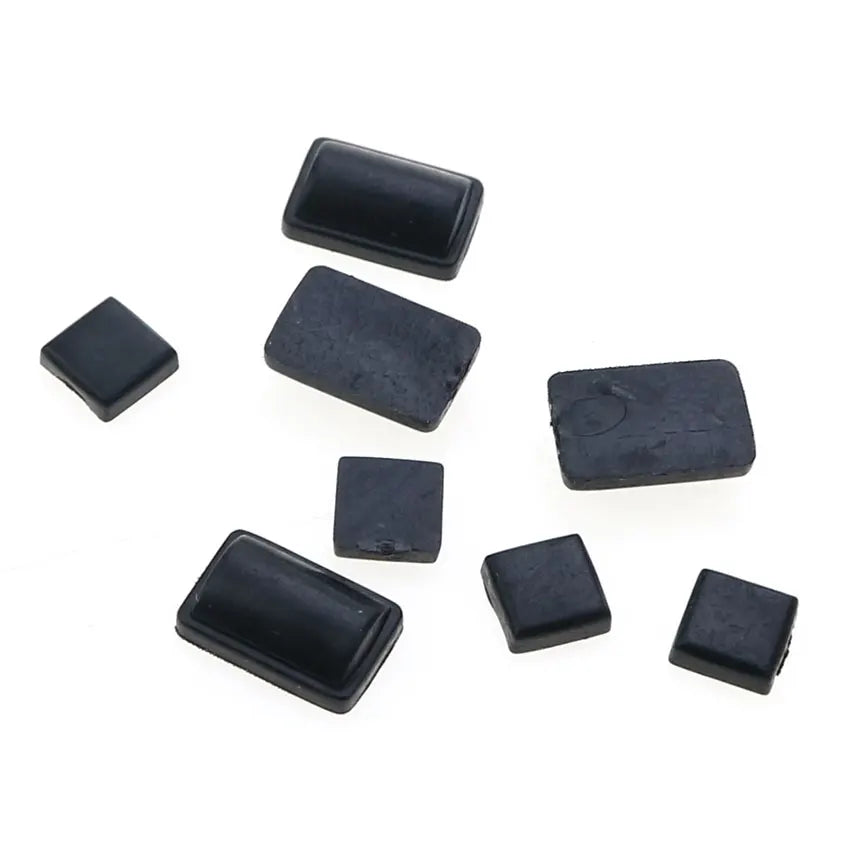 Wii Console Rubber Feet Cover Set Black - Silicone Screw Dust Covers