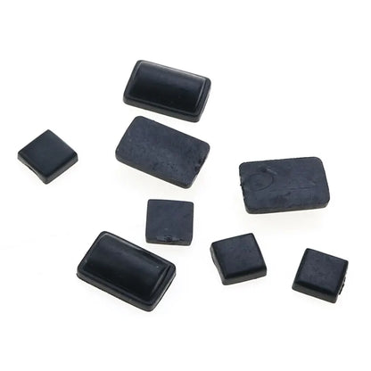Wii Console Rubber Feet Cover Set Black - Silicone Screw Dust Covers