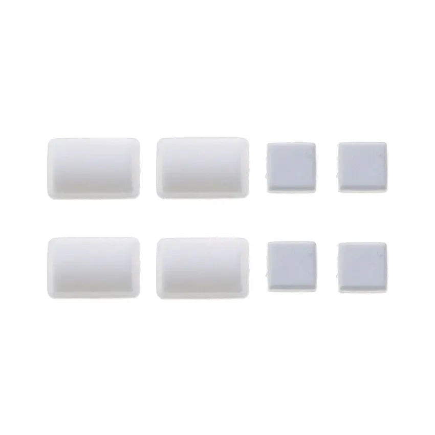 Wii Console Rubber Feet Cover Set White - Silicone Screw Dust Covers
