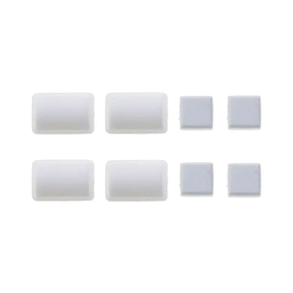 Wii Console Rubber Feet Cover Set White - Silicone Screw Dust Covers