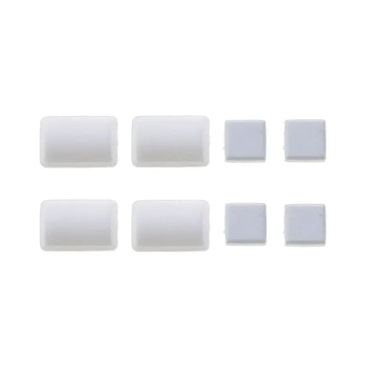 Wii Console Rubber Feet Cover Set White - Silicone Screw Dust Covers