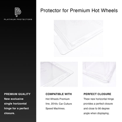 Platinum Protectors for Hot Wheels Premium, Car Culture and Car Tuned (with retail packaging)