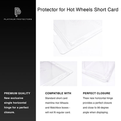 Platinum Protectors for Hot Wheels Short Card Mainline Die Cast Cars