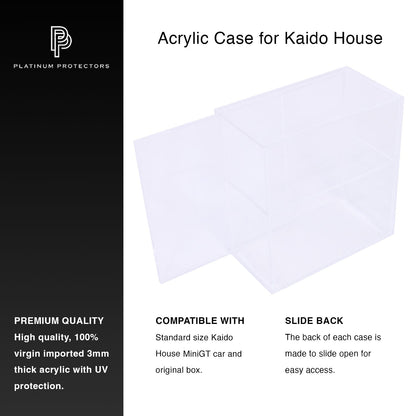 Premium Acrylic Case for Kaido House Mini GT 1:64 Scale Die Cast Cars