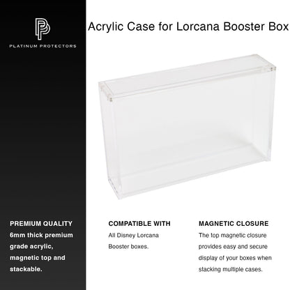 Premium Acrylic Case for Disney Lorcana Booster Box with Magnetic Top