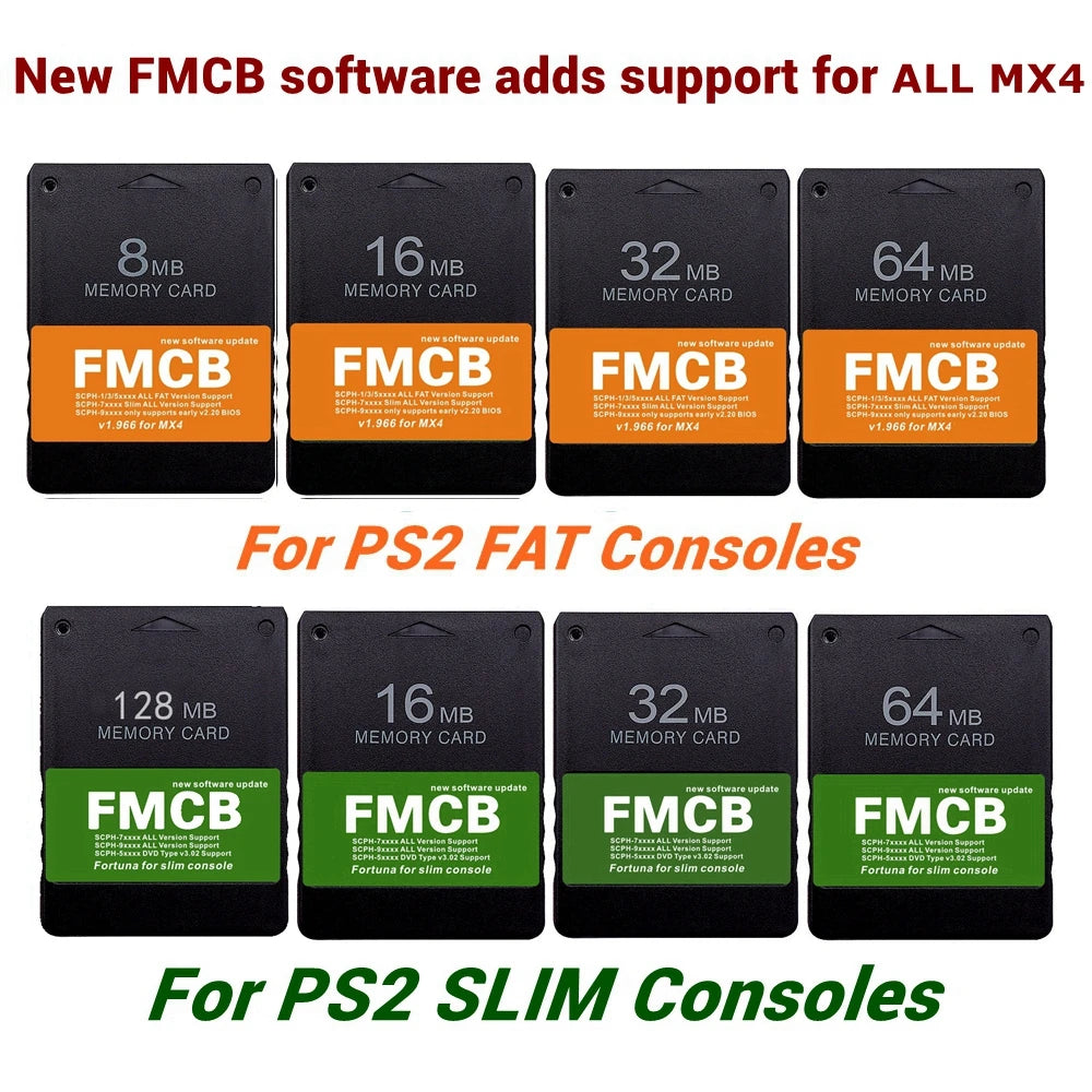 PS2 FMCB Fortuna Card V1.966 - MX4 TF/SD Adapter with OPL 1.2.0