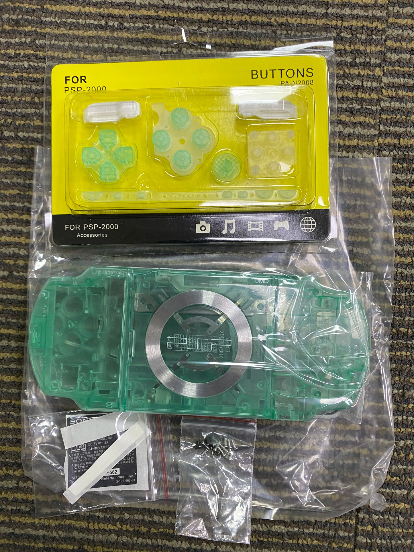 Crystal Colors for PSP2000 PSP 2000 2006 Game Console Shell Replacement Full Housing Cover Case with Button Kit