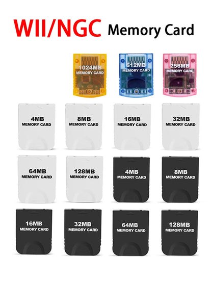 GameCube Memory Card - GC Storage Card up to 1024MB for NGC/Wii
