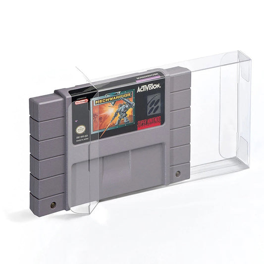 10pc Clear Protective Cases - SNES Cartridge Protectors