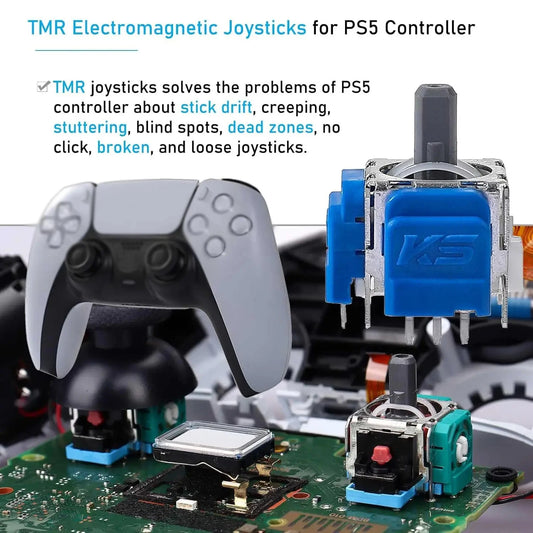 TMR Electromagnetic Joystick for PS5 - No-Drift Upgrade Replacement Kit