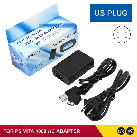 PS Vita Charger - 5V AC Adapter with USB Cable for PSV 1000