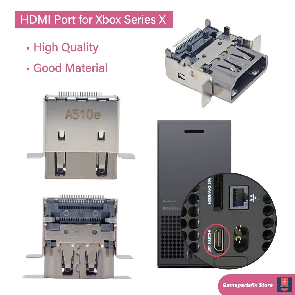Xbox Series X HDMI Port Replacement - Multi-Pack Display Socket Connector