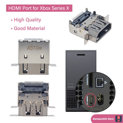 Xbox Series X HDMI Port Replacement - Multi-Pack Display Socket Connector